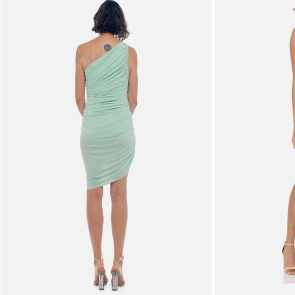 Norma Kamali Diana Mini Dress Seafoam Green - Picture 4 of 5